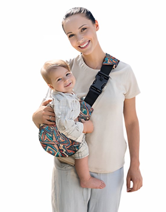 Kindelis® – Baby Draagzak – Draagdoek – Kinderdrager – Draagzakken – Draagzak Peuter – Comfortabele Buik- en Rugdrager – Ademend & Veilig – voor Baby's en Peuters tot 15kg – Baby Spullen – Sahara van Merkloos