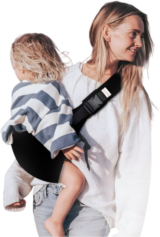 Kindelis® – Baby Draagzak – Draagdoek – Kinderdrager – Draagzakken – Draagzak Peuter – Comfortabele Buik- en Rugdrager – Ademend & Veilig – voor Baby's en Peuters tot 15kg – Baby Spullen – Zwart van Merkloos