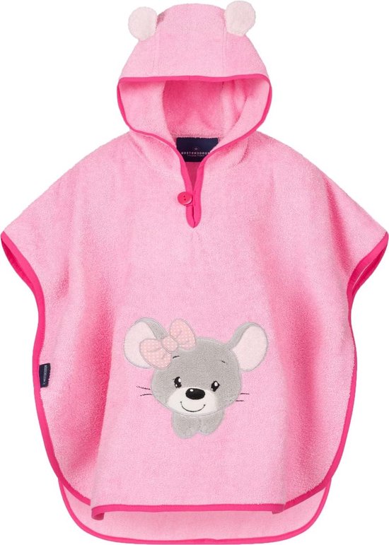 Kinder Badponcho - Baby Poncho Meisjes - Na het Baden - Met Capuchon - 1-3 Jaar - Roze