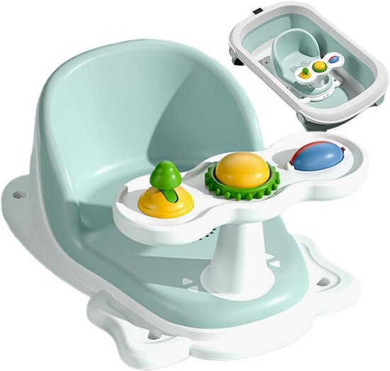 Kinder Badstoel - Baby Zitje - Veilig Baden - Sterke Zuignappen - 41x28x19 cm - Veelkleurig