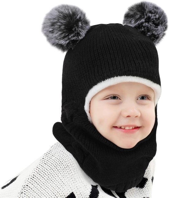 Kinder Bivakmuts - Winter Muts Sjaal - Buiten Spelen - Winddicht Fleece - 1-6 Jaar - Meerdere Kleuren