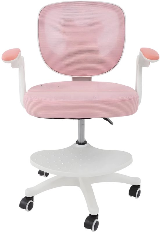 Kinder bureaustoel - Kinderstoel - Voor kinderen / bureaugebruik - Draaibaar met verstelbare hoogte - Roze van Merkloos