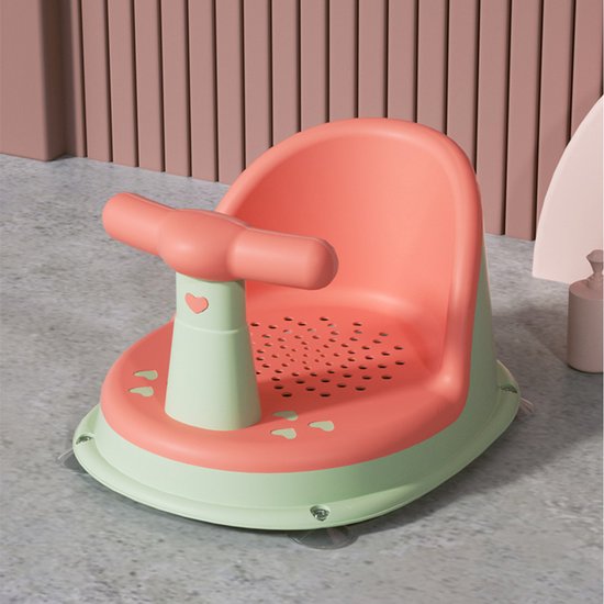 Kinder Douche Stoeltje Comfort - Draagbare Douchezit voor Baby's en Peuters - Oranje - Veilig & Gemakkelijk in Gebruik - Ideaal voor Groei