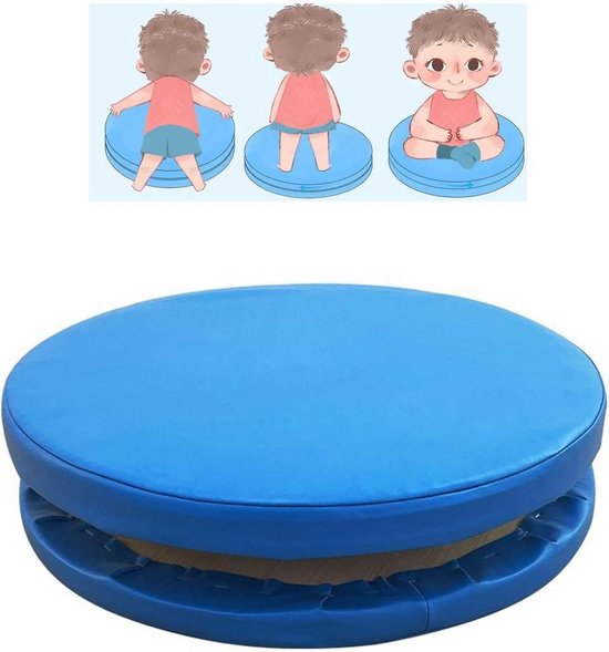 Kinder Draaistoel - Sensorische Stoel - Balans Training - Zachte Zitkussens - 50 x 50 x 11 cm - Grijs