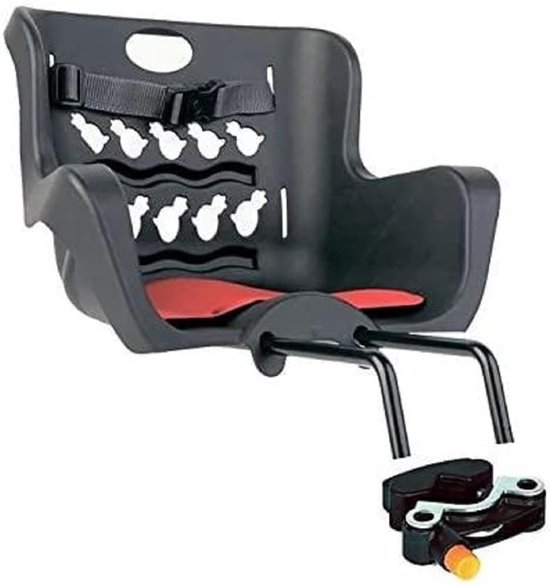 Kinder Fietsstoeltje - Voorzitje Fiets - Samen Fietsen - Veilig Bevestigen - Tot 15 kg - Zwart van Merkloos