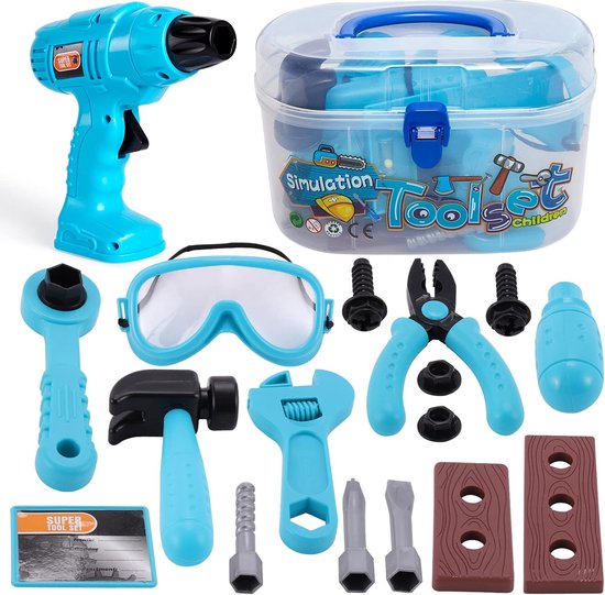 Kinder Gereedschap Speelgoed Set – Educatief Speelgoed Gereedschapsset voor Jongens & Meisjes vanaf 2 Jaar van Merkloos