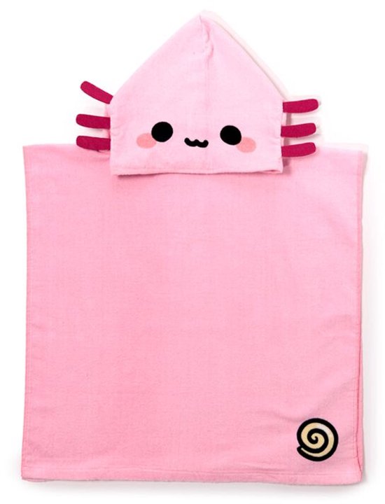 Kinder handdoek - maddie de Axolotl - hoodie - zwem / bad handdoek - cadeau tip van Merkloos