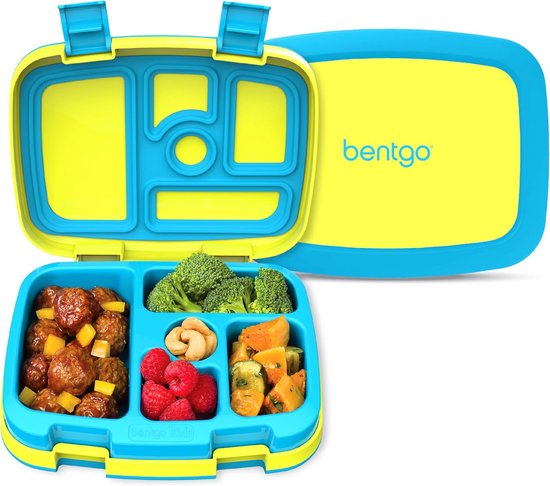 Kinder Lunchbox met 5 Vakken - Lekvrij & BPA-vrij - Ideaal voor Dunne, Broodtrommel van Kinder