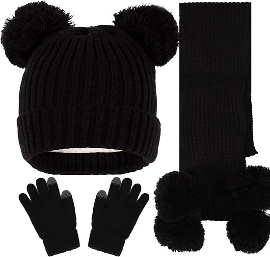 Kinder Muts Sjaal - Baby Set - Warm Blijven - Driestukken Set - 20x20x2 cm - Eff en