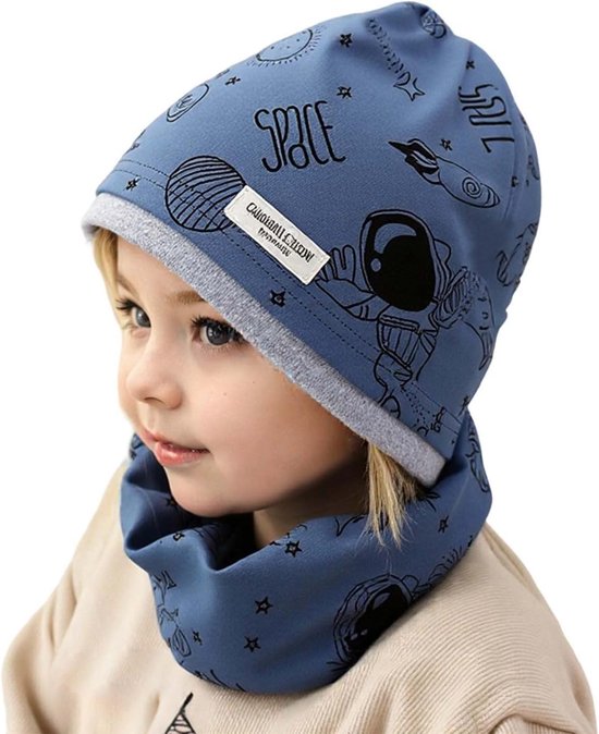 Kinder Muts Sjaal - Set - Winter Bescherming - Dubbel Laags - 120 Gram Pakket - Zoals Afgebeeld