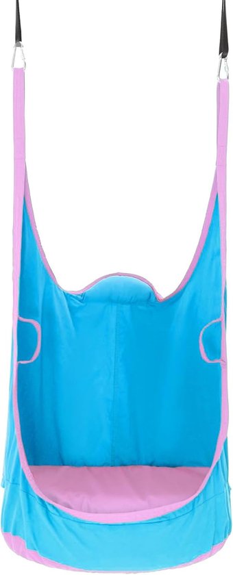 Kinder Pod Stoel - Hangstoel Binnen Buiten - Ontspanning en Spel - Zachte Stevige Constructie - 135x75x55cm - Blauw