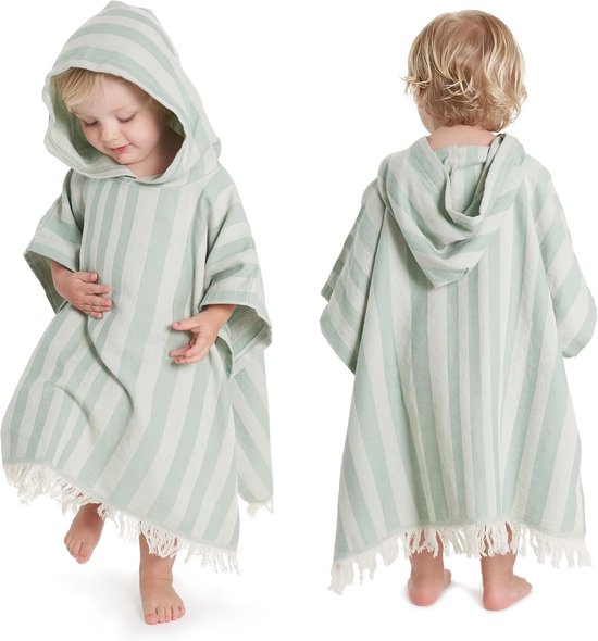 Kinder Poncho Handdoek met Capuchon - Sneldrogend Katoen voor Peuters (1-3 jaar) van Kinder