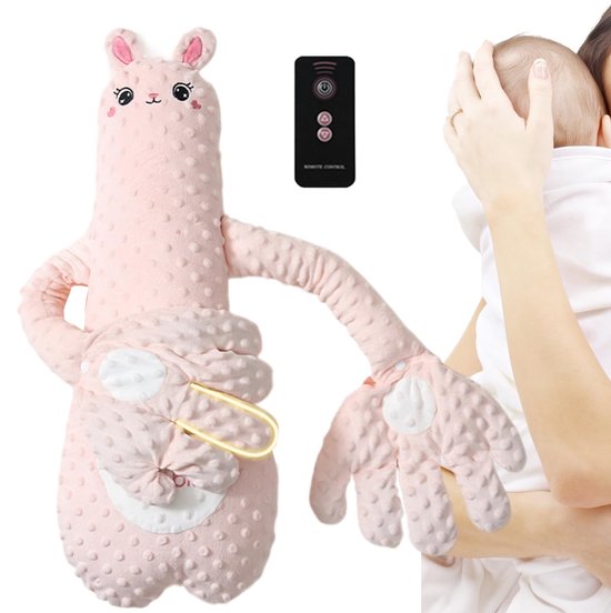 Kinder Slaapcomfort Kussen, Pluche Speelgoed Kussen, Knuffeldier Super Zacht Pluche Kussen, Geschikt Voor Familie En Reizen Poppen (Roze Konijn) van Merkloos