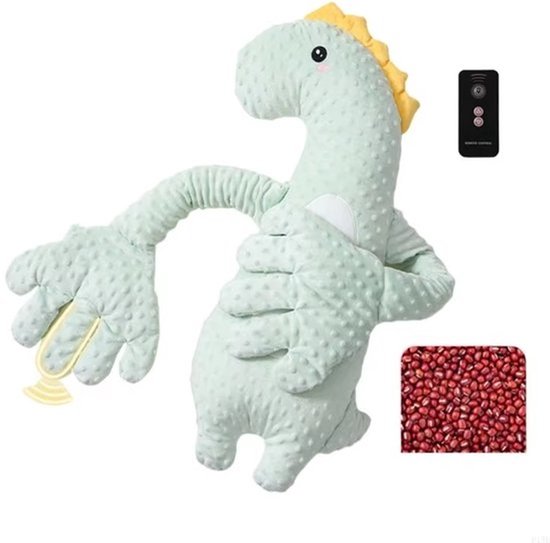 Kinder Slaapcomfort Kussen, Rustgevend kussen voor baby's,Pluche Speelgoed Kussen, Rustgevend Pluche Kussen – Helpt De Baby Slapen, Knuffeldier Super Zacht Pluche Kussen, Geschikt Voor Familie En Reizen Poppen (Dinosaur)