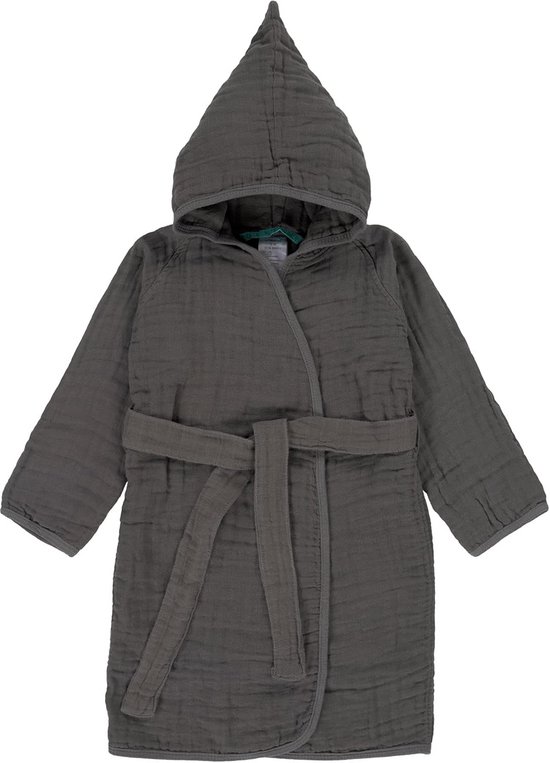 Kinderbadjas met Capuchon van Zacht Mousseline Katoen van Merkloos