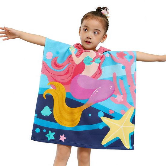 Kinderbadjas - superzacht - zeer absorberend - geschikt voor zowel jongens als meisjes - lengte 0-120 cm - model B van Merkloos