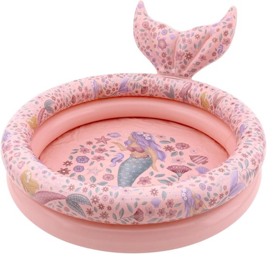 Kinderbadje Opblaasbaar - Zomerbadje Meisjes - Waterpret Tuin - Zeemeermin Design - 80 cm - Roze