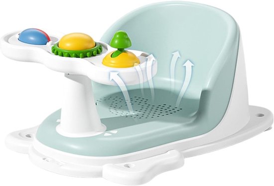Kinderbadzitje - Douchezitje baby - Veilig Baden - Met Afneembaar Spelbord - 42.5 x 29 x 19 cm - Niet gespecificeerd