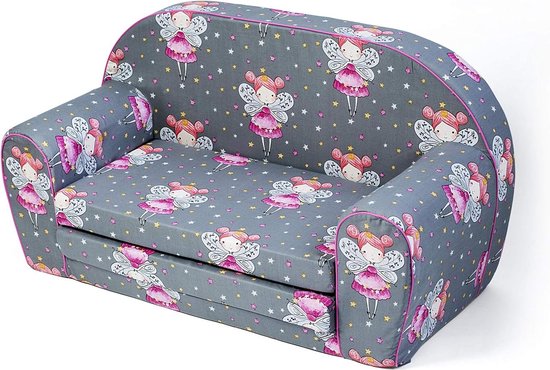 Kinderbank met Bedfunctie Sofa - Grijs/Dolls kinderzetel van Kinder