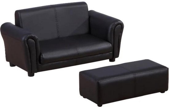 Kinderbank met Hocker - Kinderfauteuil - Kinderzetel - Kindermeubels - Zitbank - 83 x 42 x 41 cm van Clp