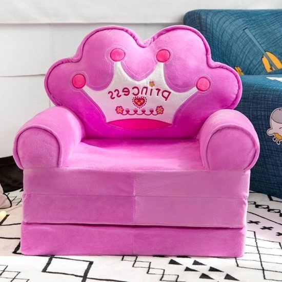 Kinderbank Opvouwbaar - Kinderfauteuil Bed - Spelen Lezen Dutchen - Afneembare Wasbare Hoes - 120x50x7 cm Uitgevouwen - Goud
