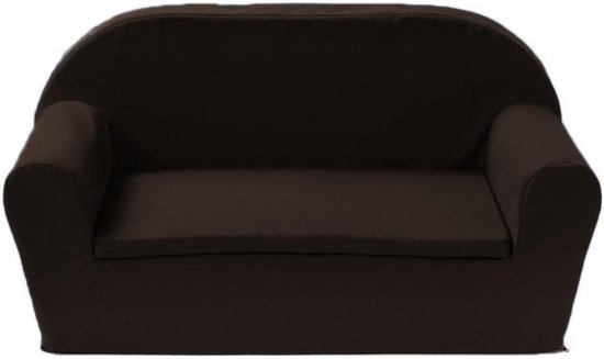 Kinderbankje - KidZ ImpulZ - Peuterbankje - Kinderbank - Kinderzetel - Kindersofa - 0 tot 5 jaar - Voor 2 kindjes - Donkerbruin van Merkloos