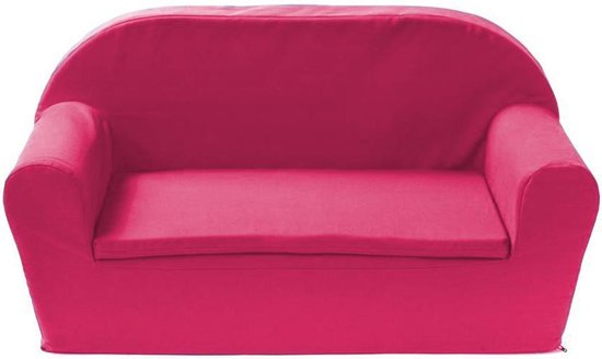 Kinderbankje - KidZ ImpulZ - Peuterbankje - Kinderbank - Kinderzetel - Kindersofa - 0 tot 5 jaar - Voor 2 kindjes - Fuchsia