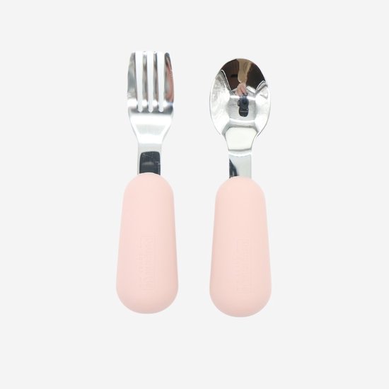 Kinderbestek ijzer - Pastel Roze van Amefa