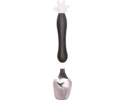 Kinderbestek - Lepel - Mickey Mouse - rvs met plastic handgreep - Zwart - 1 stuk van Kinder