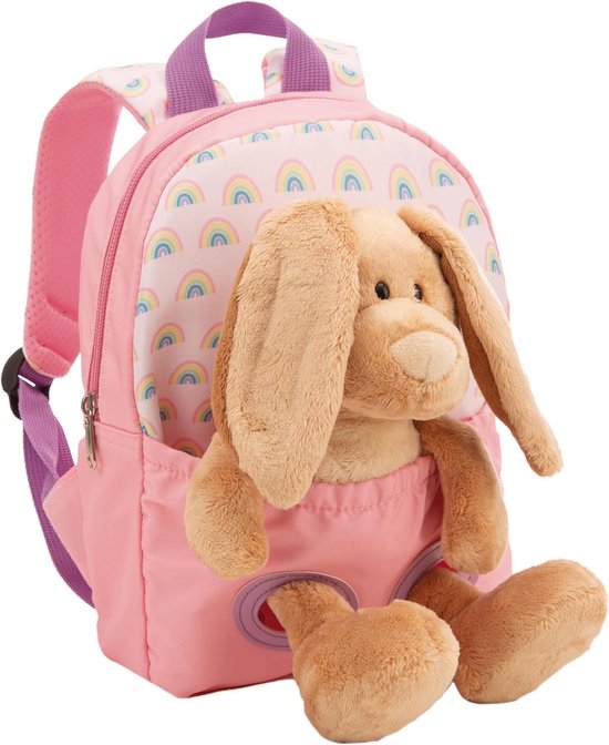 Kinderboekentas met Pluche Knuffel Haasje 21x26 cm van Merkloos