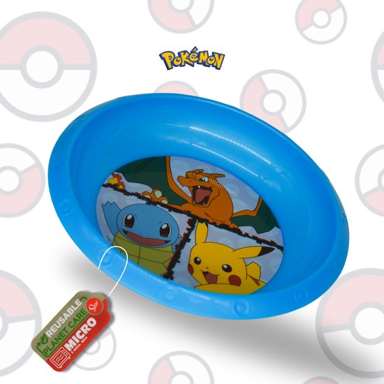 Kinderbord Pokémon - Stor - Kinderservies Pokémon - Picachu - Charizard - Kinderplate van Kinder