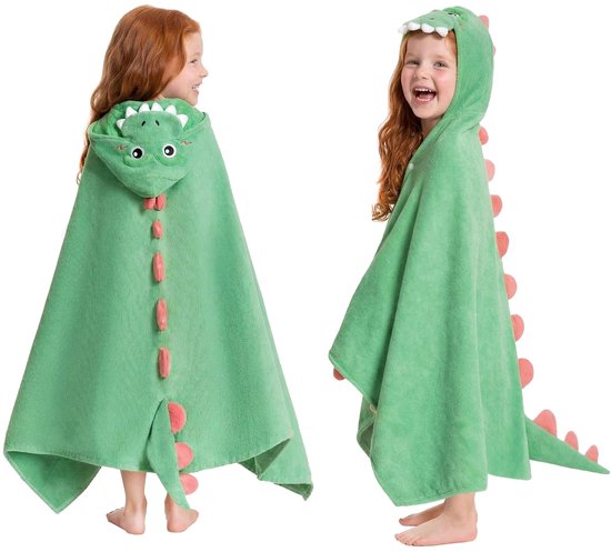 Kinderen Bad Poncho van Microvezel - Dinosaurus