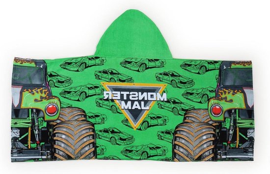 Kinderen Capuchonhanddoek - Badjas met capuchon - Na het zwemmen - Met 3D-hoornkap - 56 x 56 cm - Groen