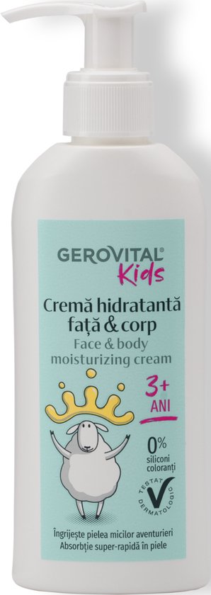 Kinderen Hydraterende crème voor gezicht en lichaam - gezichtverzorging kinderen - 0% siliconen - 0% kleurstoffen - kokosolie en vitamine E - 150ml - KIDS