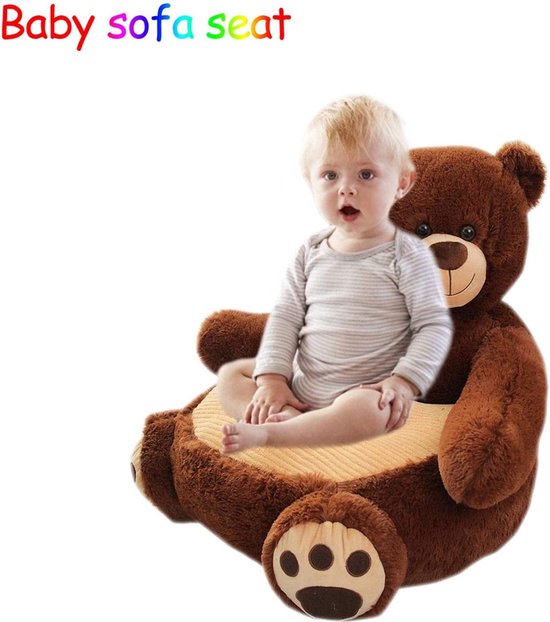 Kinderen sofa bruin bear-Kinder fauteuil bank-kraamcadeau van Merkloos