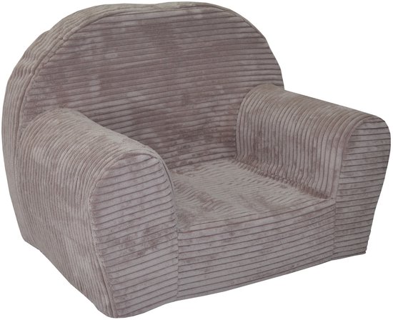 Kinderfauteuil - LINCOL - roze - corduroy - comfortabel en wasbaar van Worlds Apart
