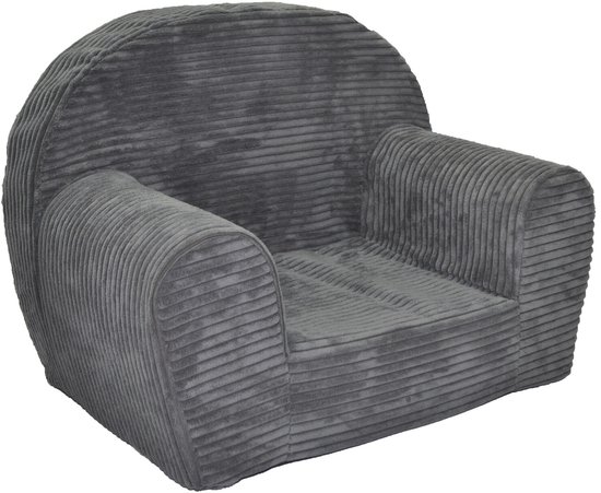 Kinderfauteuil LINCOLN - lichtgrijs - corduroy - Wasbare Hoes van Vipack