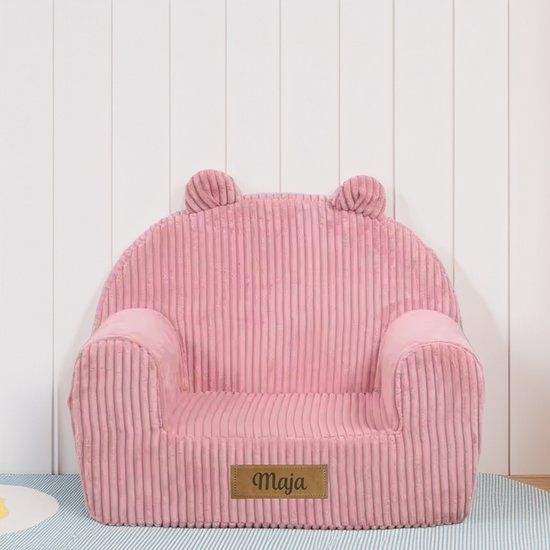 Kinderfauteuil ~ Roze Corduroy van Kinderfeets