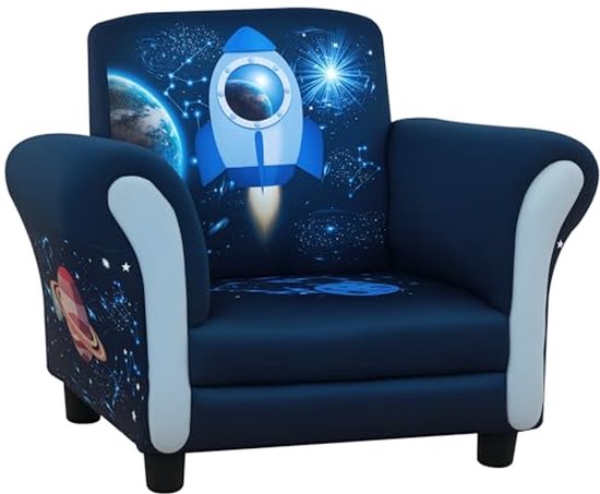 Kinderfauteuil Sofa Stoel Blauw voor Peuters 3-6 Jaar van Montefiore