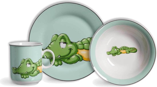 Kindergeschirr Happy Zoo Set van 3 van Kinder