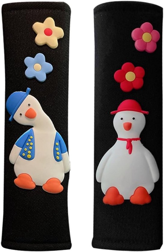 Kindergordel Beschermers - Zachte Hoesjes - Veilig Reizen - Schattig Ontwerp - 24 cm Lengte - Zwart van Merkloos