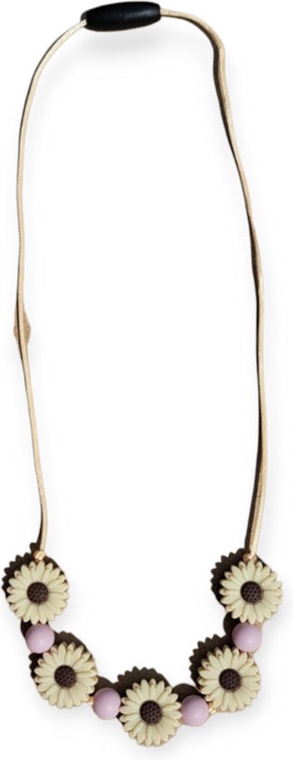 Kinderketting | Bijtketting | Daisy | Nude | Lila | Peach van Kinder