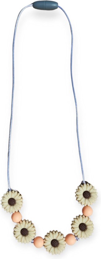 Kinderketting | Bijtketting | Daisy | Nude | Peach | Lila van Kinder