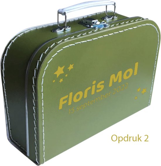 Kinderkoffertje gepersonaliseerd met naam - Kraamkado van Kinder