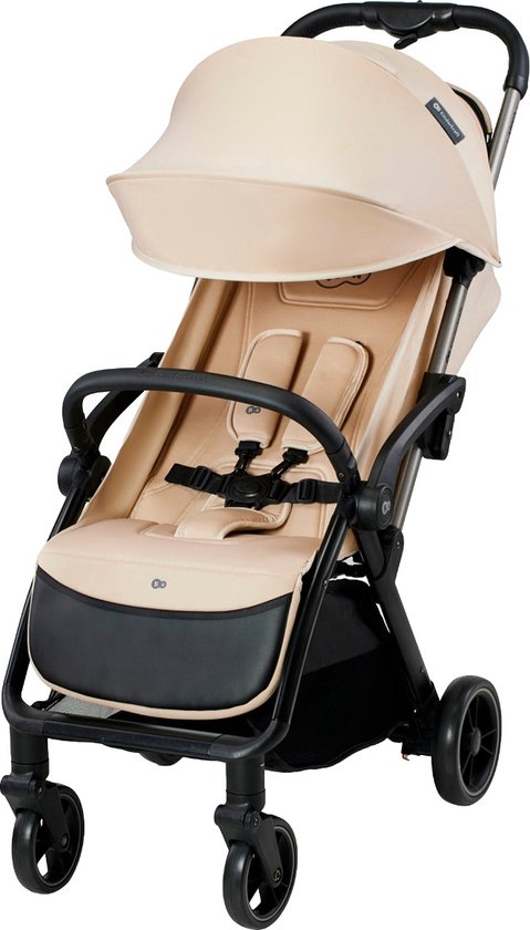 Kinderkraft APINO - Kinderwagen - Automatisch opvouwbaar, Lichtgewicht (7,5 kg), Geschikt tot 24 kg, 4-Positie Rugleuning, Grote Onderdelen, Ideaal voor Stad en Reizen, Regelbare Voetsteun, 5-Punts Veiligheidsgordel, Ventilatiepaneel - Dune Beige van Kinderkraft