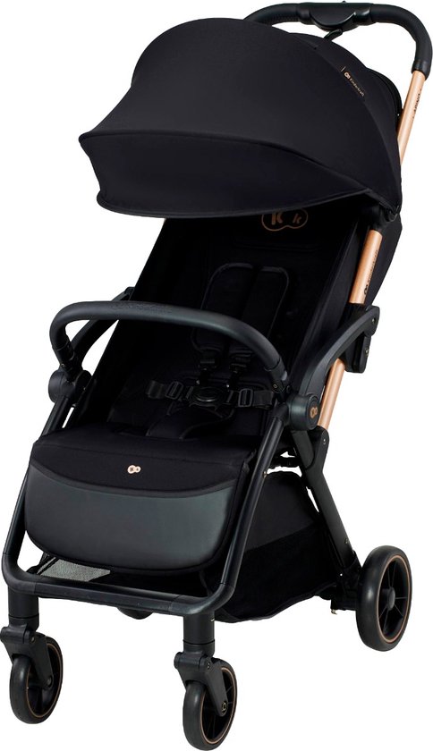 Kinderkraft APINO - Kinderwagen - Automatisch opvouwbaar, Lichtgewicht (7,5 kg), Geschikt tot 24 kg, 4-Positie Rugleuning, Grote Onderdelen, Ideaal voor Stad en Reizen, Regelbare Voetsteun, 5-Punts Veiligheidsgordel, Ventilatiepaneel - Raven Black van Kinderkraft
