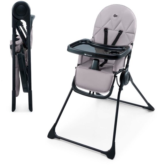 Kinderkraft BINCI - Verstelbare Kinderstoel voor Baby’s en Peuters - 3‑voudig Verstelbare Rugleuning - 5‑punts Veiligheidsgordel - Opvouwbaar en Lichtgewicht - Eenvoudig Reinigbare Bekleding - Stabiel Stalen Frame - Comfortabel en Veilig - Grijs van Kinderkraft
