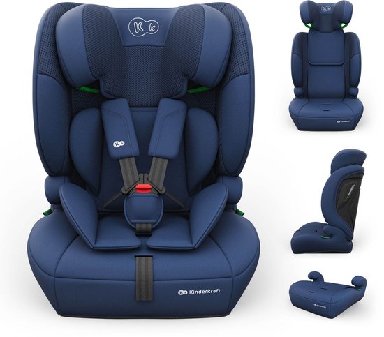 Kinderkraft COMFORT UP 2 PLUS – i-Size autostoel – 3-puntsgordel installatie – Gordelgeleiders 76-150 cm – 5-punts 76-105 – Blauw van Merkloos