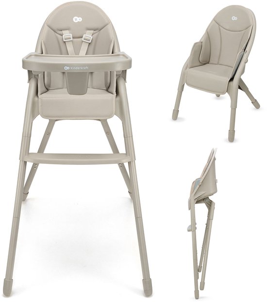 Kinderkraft DINNLY - Kinderstoel - Inklapbaar - Meegroeiend - Beige