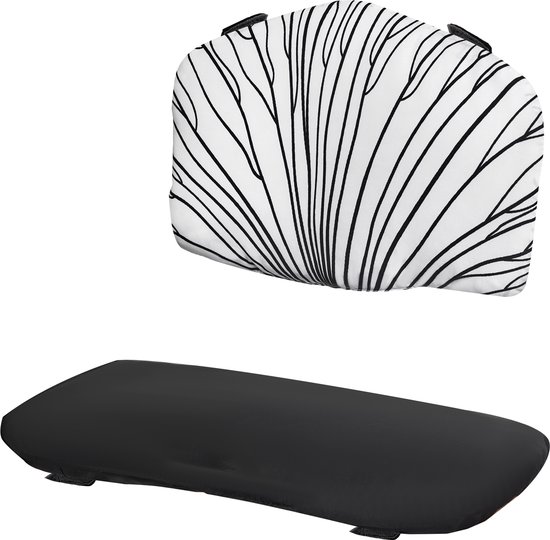 Kinderkraft ENOCK Kinderstoel Kussenset - Comfortabel en Stevig met Klittenbandsluiting - 2 Zachte Kussens voor Rugleuning en Zitting - Eenvoudig Schoon te Maken Polyester - Stijlvol Ontwerp - Past bij Alle ENOCK Stoelkleuren - Zwart van Kinderkraft